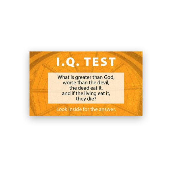 IQ Test Greater Than God (Pack of 100)